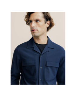 Chemise stretch kiross bleu marine homme - Izac