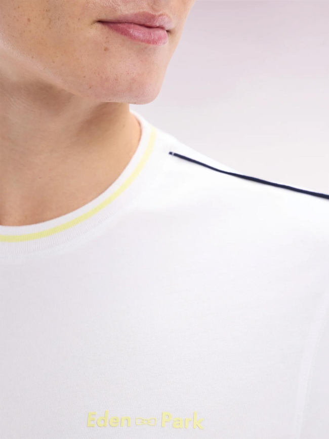 T-shirt en coton à coupe décontractée blanc homme - Eden Park