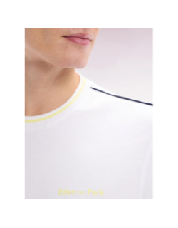 T-shirt en coton à coupe décontractée blanc homme - Eden Park