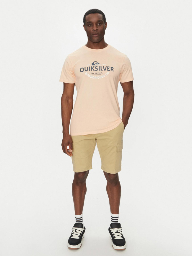 T-shirt à manches courtes typed out corail homme - Quiksilver