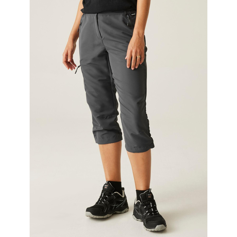 Pantacourt de randonnée chaska III gris femme - Regatta