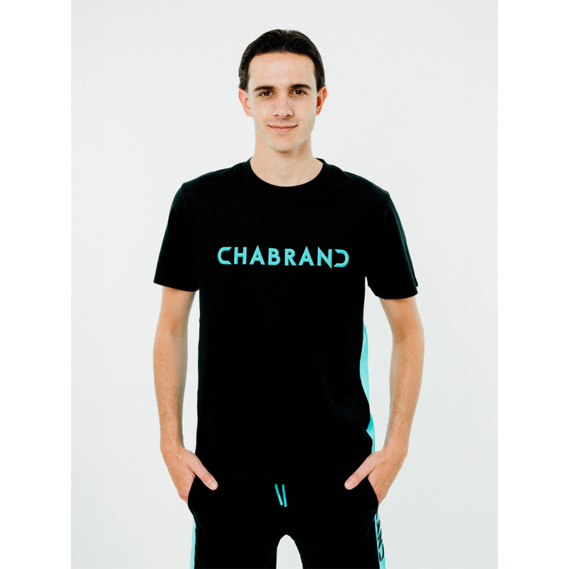 T-shirt block noir bleu homme - Chabrand