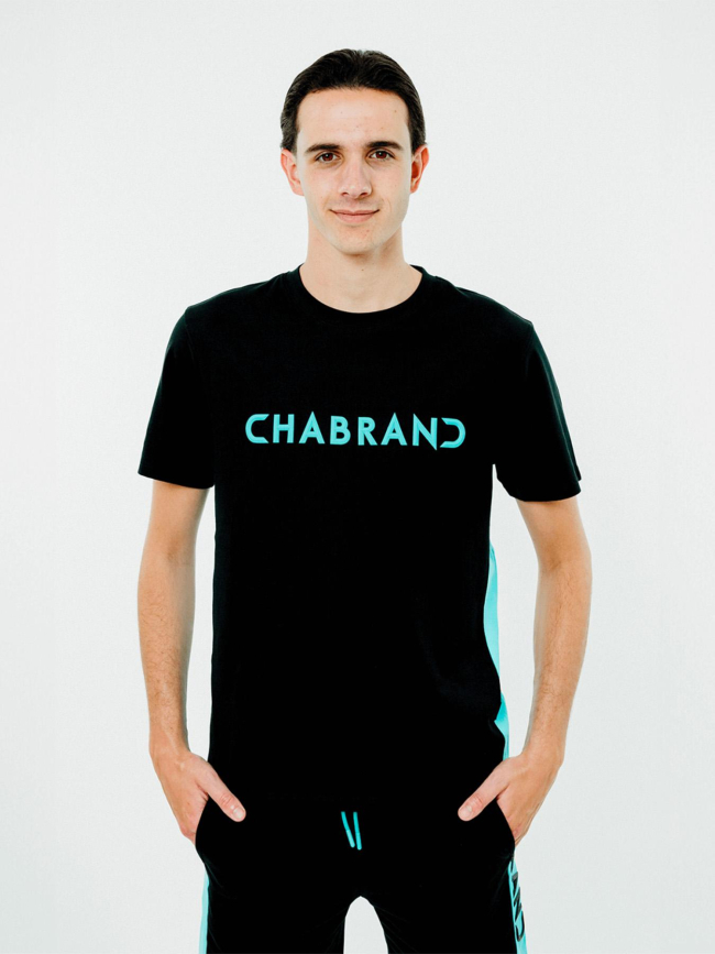T-shirt block noir bleu homme - Chabrand