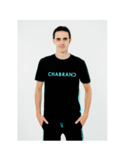 T-shirt block noir bleu homme - Chabrand