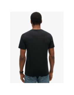 T-shirt uni classic essential jet noir homme - Superdry