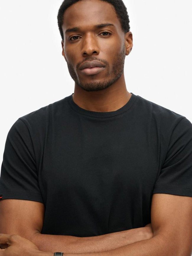 T-shirt uni classic essential jet noir homme - Superdry