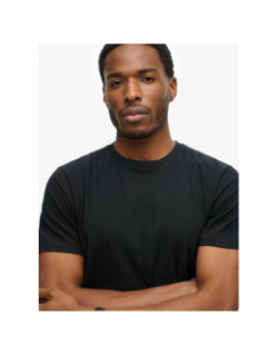 T-shirt uni classic essential jet noir homme - Superdry