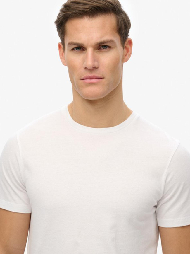 T-shirt uni classic essential optic blanc homme - Superdry
