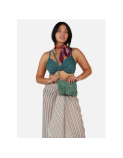 Sac bandoulière en paille elanora vert femme - Barts