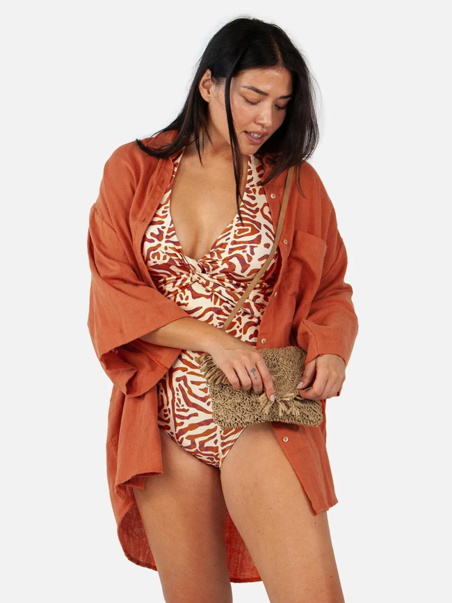 Sac bandoulière en paille elanora marron femme - Barts