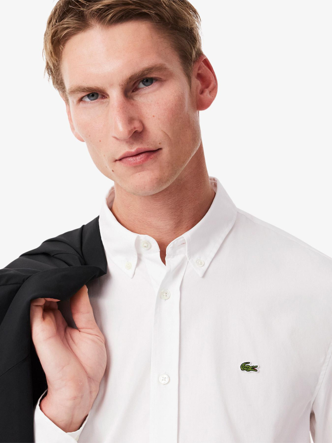 Chemise uni core collection blanc homme - Lacoste