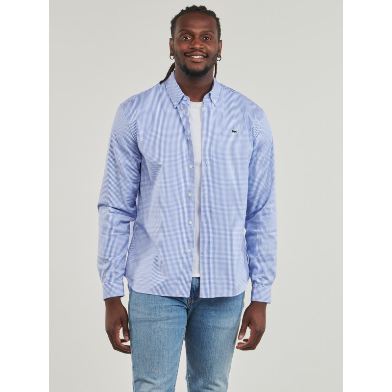 Chemise à carreaux core bleu homme - Lacoste