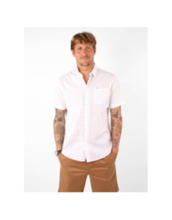 Chemise manches courtes à motif geo blanc homme - Oxbow
