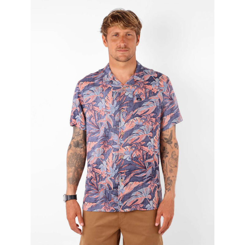 Chemise à motif floral tropics bleu marine homme - Oxbow