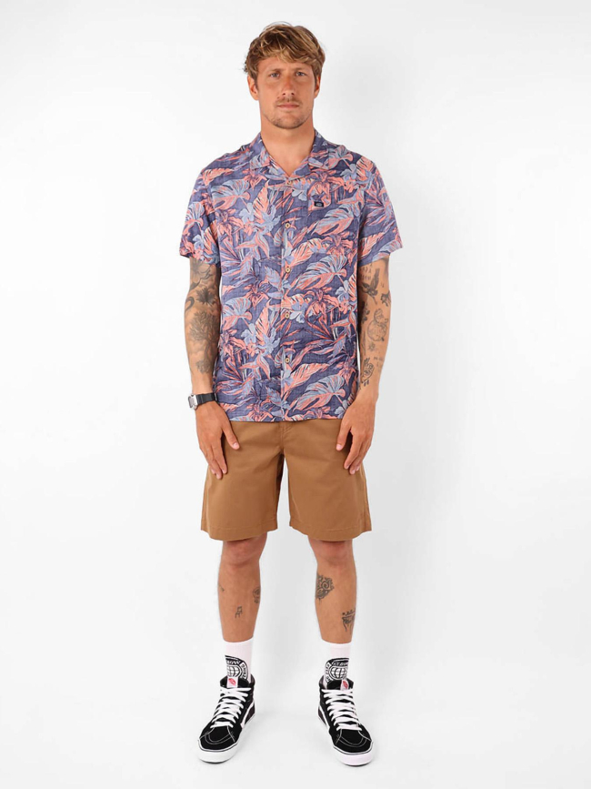 Chemise à motif floral tropics bleu marine homme - Oxbow