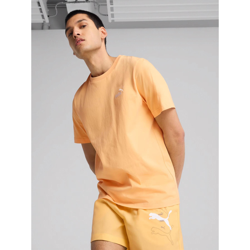 T-shirt essentials small logo no.1 orange homme - Puma