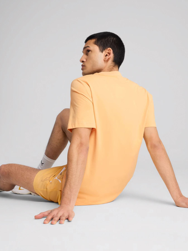 T-shirt essentials small logo no.1 orange homme - Puma