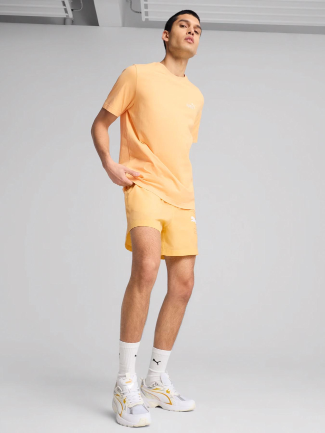 T-shirt essentials small logo no.1 orange homme - Puma