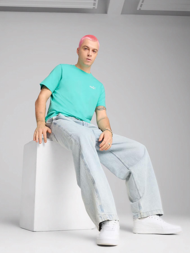 T-shirt essentials small logo no.1 turquoise homme - Puma