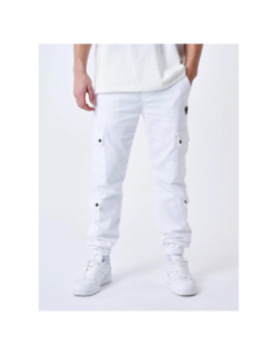 Pantalon cargo à serrage élastique blanc adulte - Project X Paris