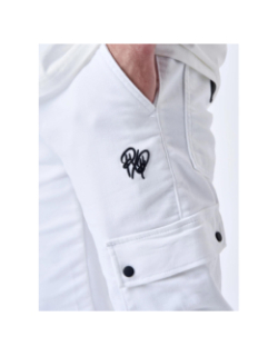 Pantalon cargo à serrage élastique blanc adulte - Project X Paris