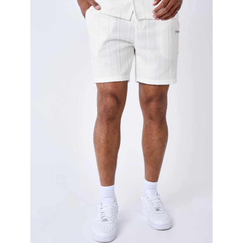 Short jogging brodé écru blanc homme - Project X Paris