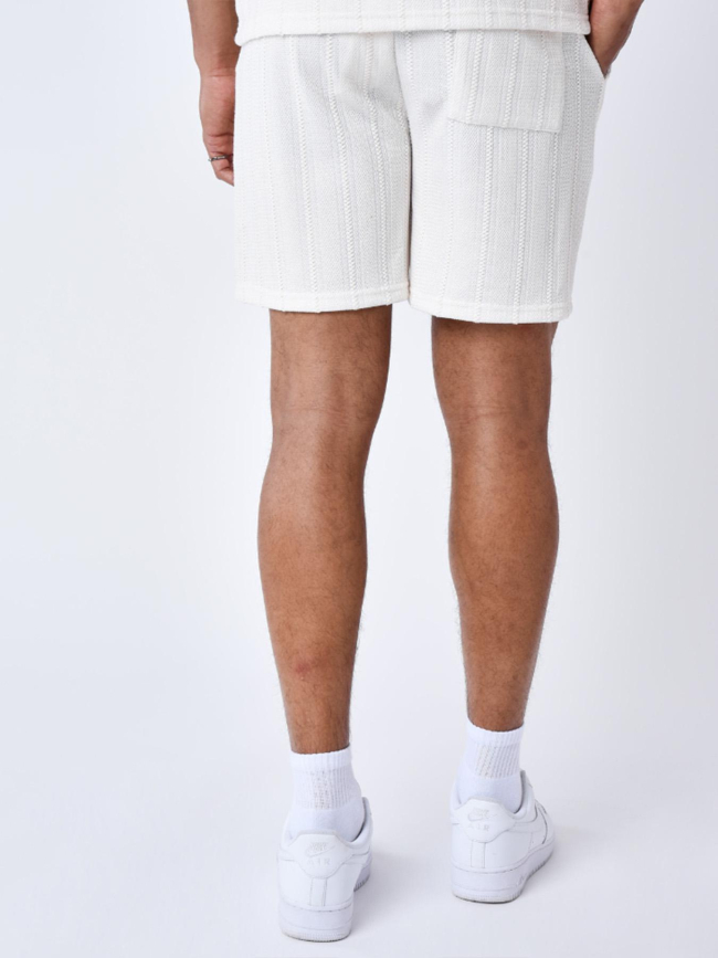 Short jogging brodé écru blanc homme - Project X Paris