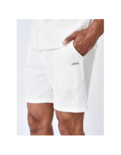 Short jogging brodé écru blanc homme - Project X Paris