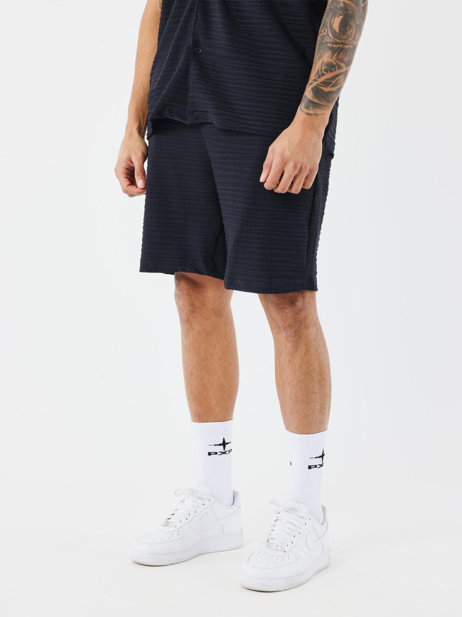 Short décontracté texturé bleu nuit homme - Project X Paris