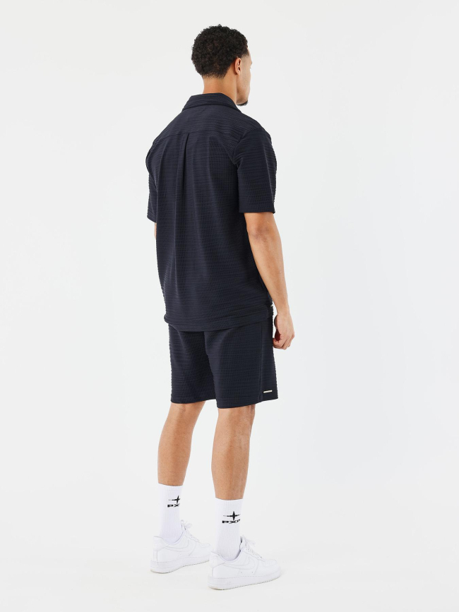 Short décontracté texturé bleu nuit homme - Project X Paris
