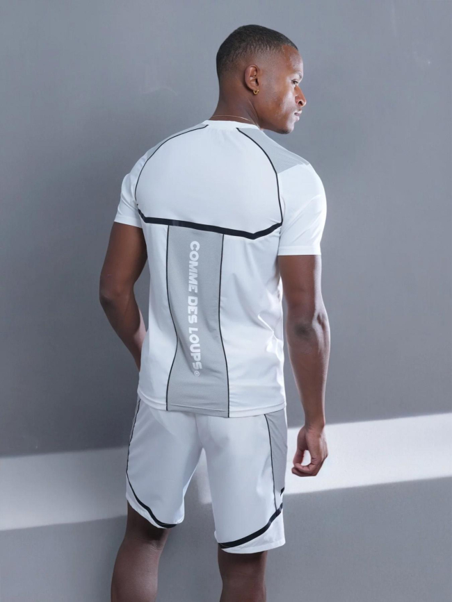 Short de sport baltirun blanc homme - Comme Des Loups