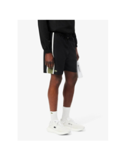 Short tennis léger bandes color-block noir homme - Lacoste