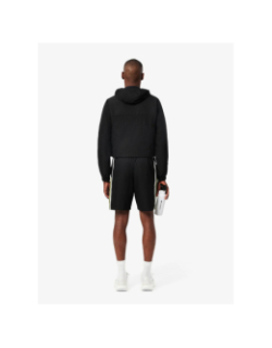 Short tennis léger bandes color-block noir homme - Lacoste