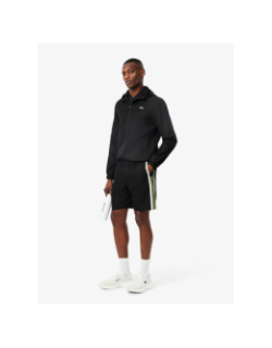 Short tennis léger bandes color-block noir homme - Lacoste