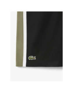Short tennis léger bandes color-block noir homme - Lacoste