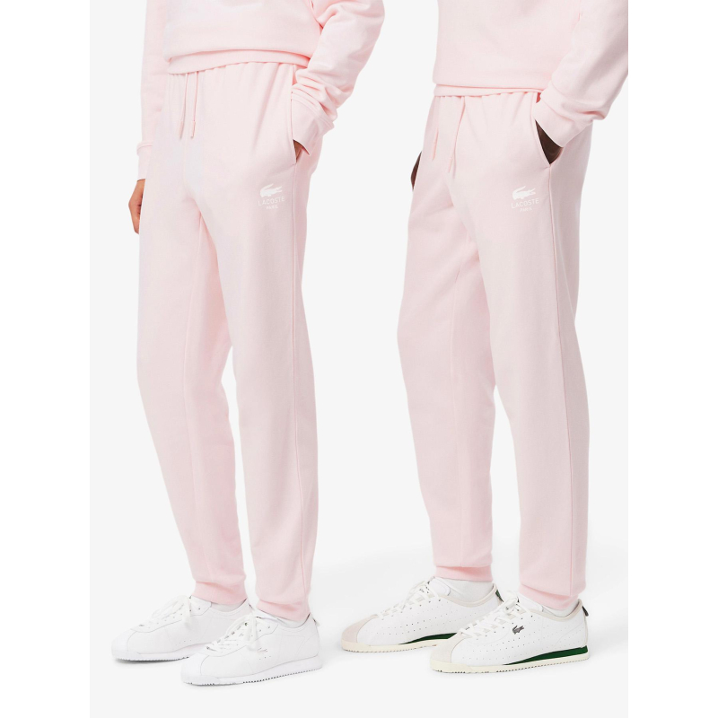 Pantalon jogging molleton soft branding rose homme - Lacoste