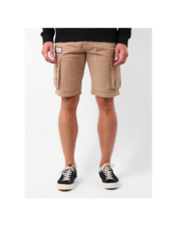 Short cargo rayé avec ceinture orpek marron homme - Oxbow