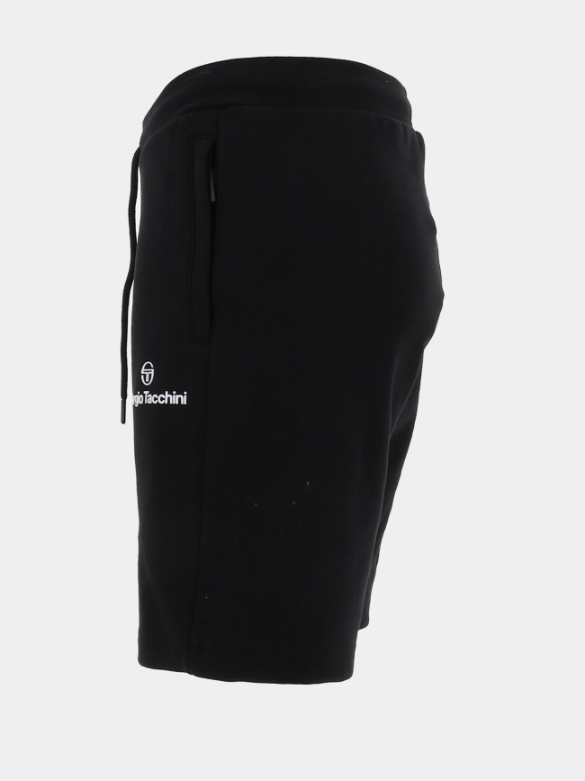 Short de sport molleton fabbey fleece noir homme - Sergio Tacchini