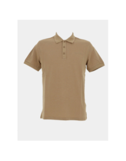 Polo uni alban beige homme - Teddy Smith