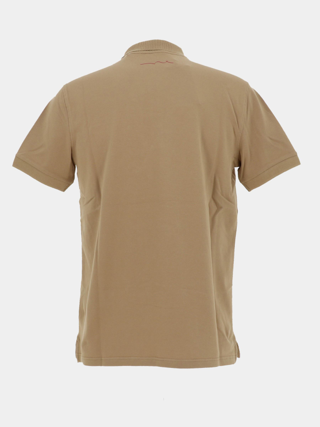 Polo uni alban beige homme - Teddy Smith