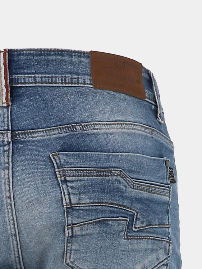 Short en jean bleach delavé bleu homme - Rms 26