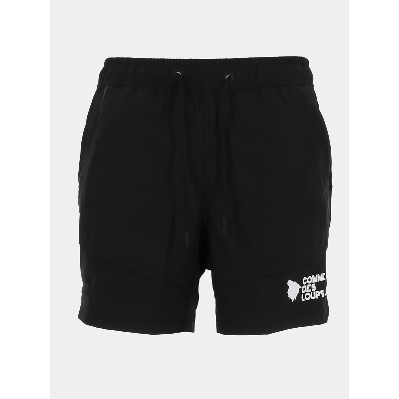 Short de bain logo uni noir homme - Comme Des Loups