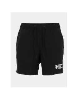 Short de bain logo uni noir homme - Comme Des Loups