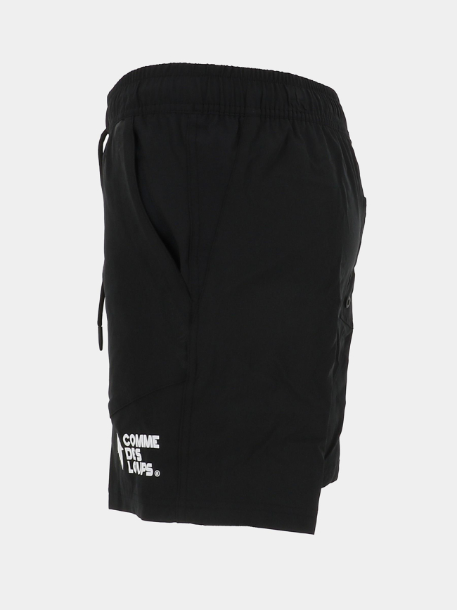 Short de bain logo uni noir homme - Comme Des Loups