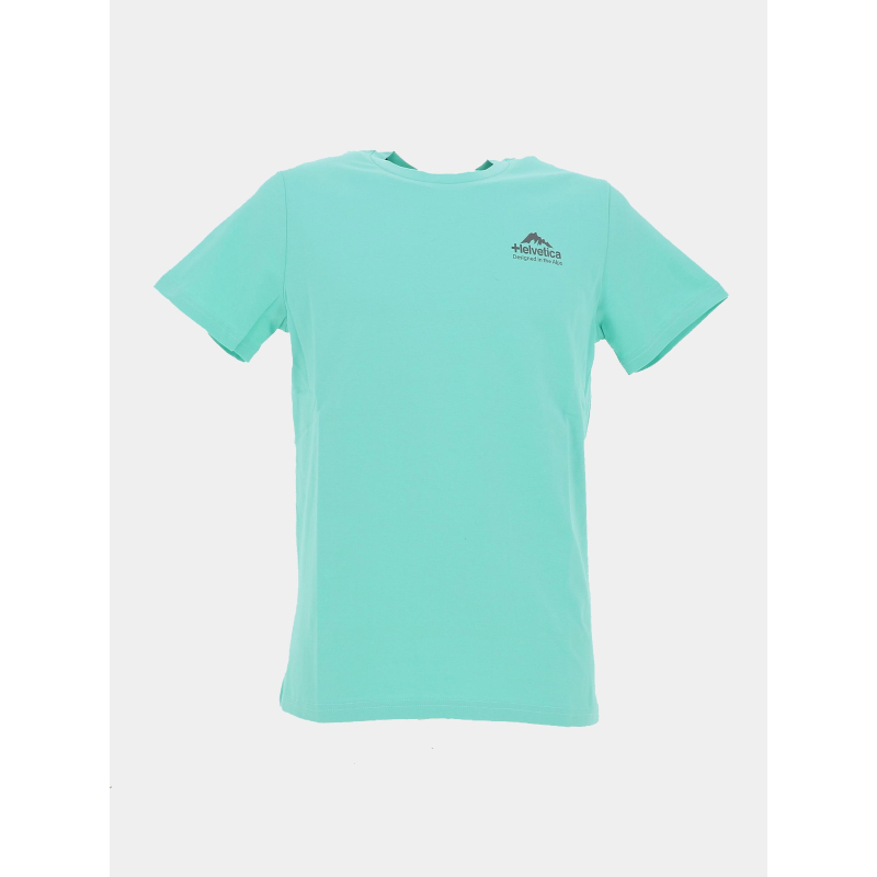 T-shirt yucatan ice vert bleu homme - Helvetica