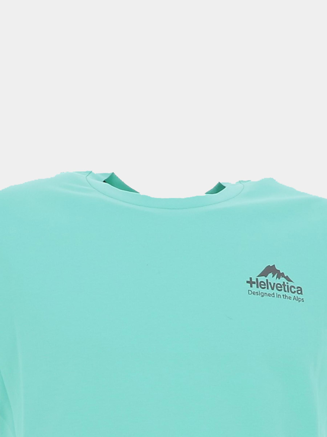 T-shirt yucatan ice vert bleu homme - Helvetica