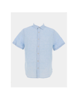 Chemise manches courtes pietro bleu homme - Teddy Smith