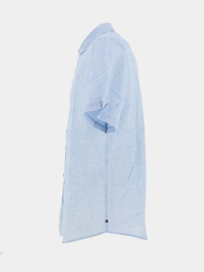 Chemise manches courtes pietro bleu homme - Teddy Smith
