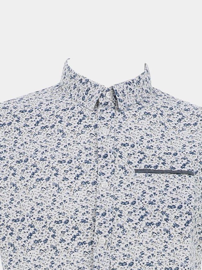 Chemise en popeline à motif floral blanc homme - Rms 26