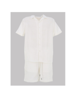 Ensemble chemise bermuda blanc homme - Rms 26